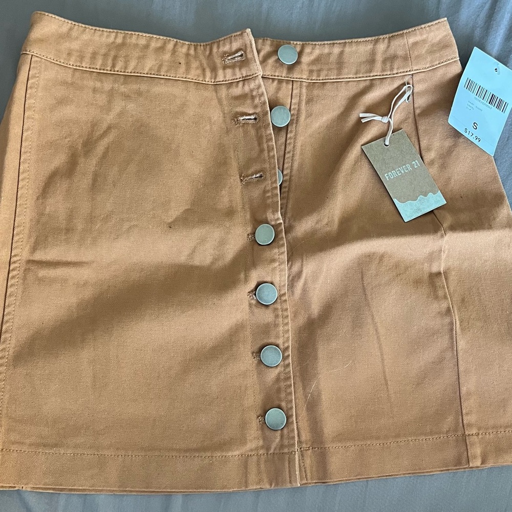 Forever 21 Brown A-line Mini Skirt Casual